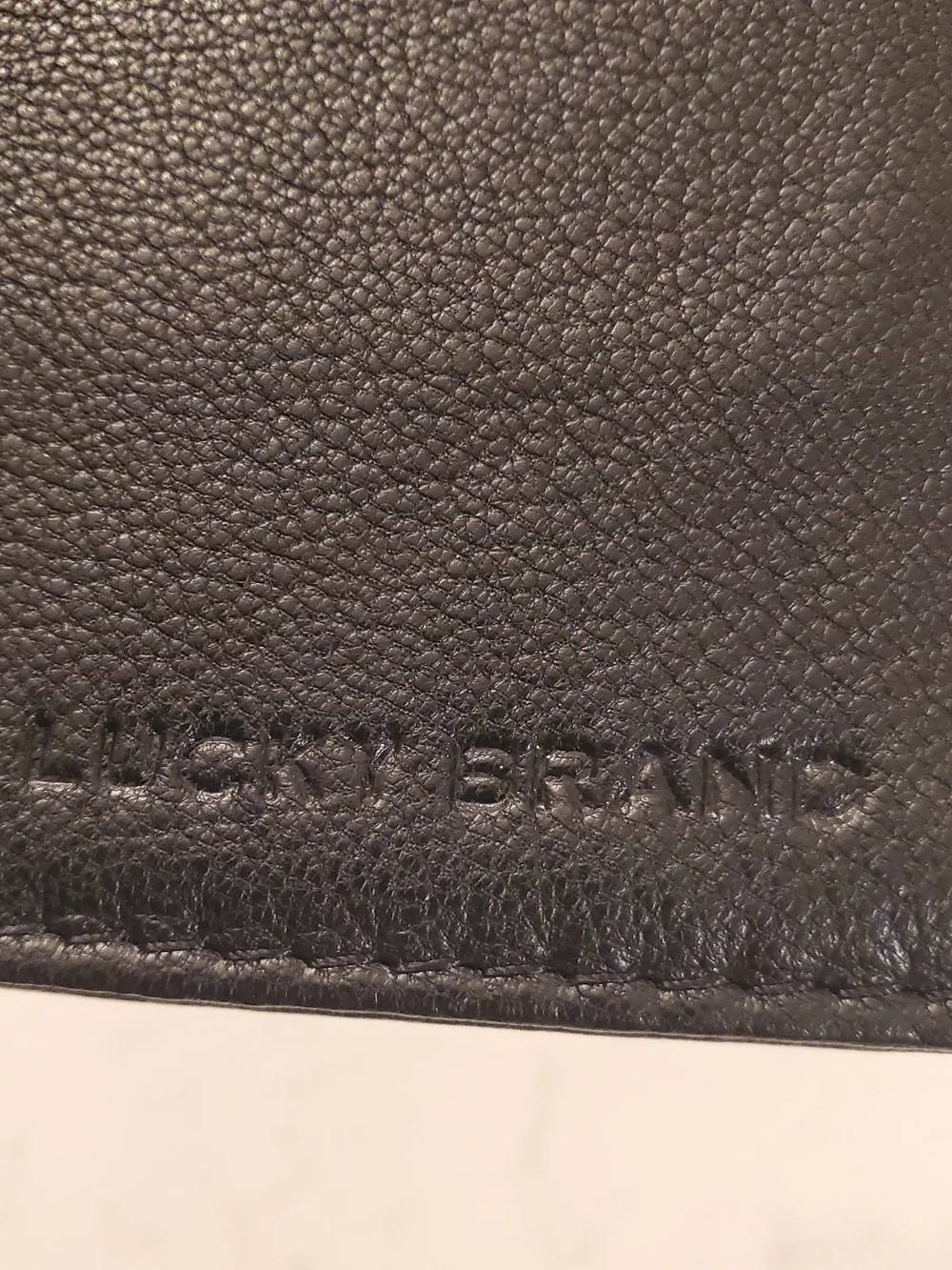 Lucky Brand Black Leather Card Holder
